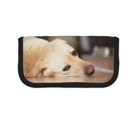BYwenhopnbs Yellow Labrador Retriever Print，Large Capacity Pencil Case, Pen Pouch Organizer Canvas Pencil Bag for Girls