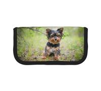 BYwenhopnbs Yorkshire Terrier Little Puppy Pets Dogs，Large Capacity Pencil Case, Pen Pouch Organizer Canvas Pencil Bag for Girls