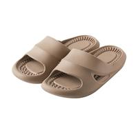 BYWXW Foot Massage Slippers,Non-Slip Soft Bottom Reflexology Acupressure Slippers for Men Women's Open Toe Shower Bedroom House Slippers Indoor Outdoor (Size:EU 44/45,Color:Deep khaki)