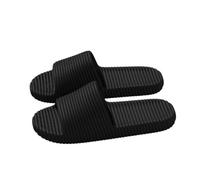 BYWXW Women Men Super Soft Foam Sliders Thick Sole Sandals Non-Slip Bathroom Shower Slippers Flip Flops Summer Slippers Unisex(Size:EU 40/41,Color:black)