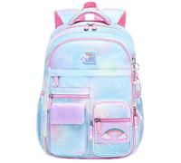 BYXEPA Girls Backpack, School Backpacks 16in for Girls, Cute Book Bag for Girl Kid Students Elementary School, Blue, L, Disney Frozen