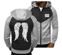 BYXLMS Men's Hoodies for Walking Dead Zip Up Cardigans Lightweight Jackets Athletic Pullover Spring Autumn Tops-Light Grey B||M