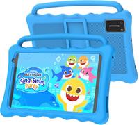 BYYBUO 7 inch Kids Tablet, Android 12 Tablets for Kids with Case, 32GB Toddler Tablet with WiFi, Kids Software Pre-Installed, Parental Control, Dual Camera (Light Blue)