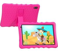 BYYBUO Kids Tablet, 10.1 inch Android 13 Tablet for Kids, 6GB RAM 32GB ROM 5000mAh Battery, Toddler Tablets with Bluetooth, WiFi, Parental Control, Dual Camera, Shockproof Case (Pink)