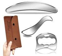 BYYDDIY 3 in 1 Stainless Steel Muscle Scraper Tools Set,Scraping Massage Tools for Physical Therapy,Derma Edge Massage Tool & GuaSha Massage Scraper Tool,IASTM Tools,Guasha Tool for Body