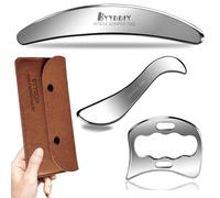 BYYDDIY 3 in 1 Stainless Steel Muscle Scraper Tools Set,Scraping Massage Tools for Physical Therapy,Derma Edge & GuaSha Massage Scraper Tool