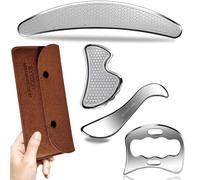 BYYDDIY 4 in 1 Gua Sha Muscle Scraper Tool Set, Stainless Steel Massage Scraper, IASTM Tools, Facial Scraping Massage Tool