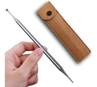 BYYDDIY 6.3inch Stainless Steel Dual Head Facial Reflexology Tools,Ear Massage Tool,Body Point Probe Pen &Trigger Point Massager Tool for Deep Tissue (6.3inch)