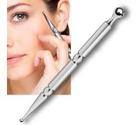 BYYDDIY Stainless Steel Dual Head Facial Reflexology Tools,Ear Massage Tool,Body Point Probe Pen &Trigger Point Massager Tool for Deep Tissue (P-S)