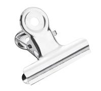 BYYLECL 10PCS Clips Round Paper Binder Silver Stainless Steel File Clamps, Metal Ticket Clip Stationery Clips Strong Grip for A4 Documents, Drawing Board, Photos 10pcs