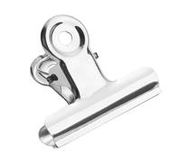 BYYLECL 10PCS Clips Round Paper Binder Silver Stainless Steel File Clamps, Metal Ticket Clip Stationery Clips Strong Grip for A4 Documents, Drawing Board, Photos 10pcs