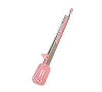 BYYLECL 9â€or 12â€ Kitchen Tongs, Silicone Stainless Steel Food Clips for Food, Cooking, BBQ, Serving, Salad, Ice, Heat Resistant Food Grade Pink