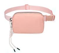 BYYLECL Bum Bag for Men Women, Lightweight Water-Resistant Waist Packs with Adjustable Belt,Zipper Waist Bag for Running Hiking Jogging Walking Travel Belt Bag Pink
