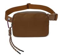 BYYLECL Bum Bag for Men Women, Lightweight Water-Resistant Waist Packs with Adjustable Belt,Zipper Waist Bag for Running Hiking Jogging Walking Travel Belt Bag Brown
