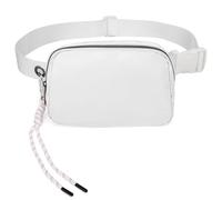 BYYLECL Bum Bag for Men Women, Lightweight Water-Resistant Waist Packs with Adjustable Belt,Zipper Waist Bag for Running Hiking Jogging Walking Travel Belt Bag White