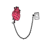 BYYLE artoon Creative Heart Series Brooch, Anatomical Heart Enamel Brooches, Suitable For Decoration Of Dress Sweater Scarf Bag