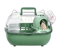 BYYLECL Hamster Carrier Cage, Portable Small Hamster Travel Cage with Water Bottle Small Animal Carriers with Ventilation Slots Breathable Carry Case 27.5x22x20cm