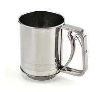 BYYLECL Handheld Flour Sifter, Stainless Steel Flours Sieve Cup with Handle Rust-Proof Powder Mesh Sifter, Flour Shaker, Fine Mesh Stainless Steel Sieve Double