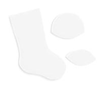 BYYLECL Handmade Christmas Stocking Template Set,Acrylic Christmas Stocking Template, Christmas Crafts,Transparent Christmas Sock Sewing Knitting Stencil Medium