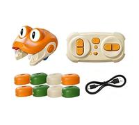 BYYLECL Magnetic Greedy Snake Toy Eating Blocks,Remote Control Eating Snake with Sound and Light, Interactive Parent-Child Competitive Game Race Car Toy One Size