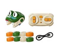 BYYLECL Magnetic Greedy Snake Toy Eating Blocks,Remote Control Eating Snake with Sound and Light, Interactive Parent-Child Competitive Game Race Car Toy One Size