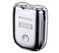 BYYLECL Mini Electric Shaver, Dual Head Electric Razor for Men, USB Rechargeable Waterproof Compact Electric Shaver for Wet or Dry Shaving 7x5.3x2.6cm