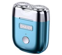 BYYLECL Mini Electric Shaver, Dual Head Electric Razor for Men, USB Rechargeable Waterproof Compact Electric Shaver for Wet or Dry Shaving 7x5.3x2.6cm