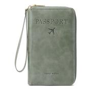 BYYLECL Passport Holder, PU Leather Travel Passport Cover Wallet, Travel Document Holder Organiser for Travel Women and Men Accessories 19x2x11.5cm