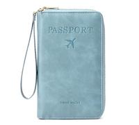 BYYLECL Passport Holder, PU Leather Travel Passport Cover Wallet, Travel Document Holder Organiser for Travel Women and Men Accessories 19x2x11.5cm