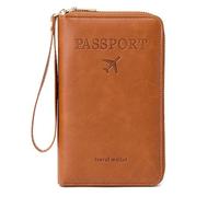 BYYLECL Passport Holder, PU Leather Travel Passport Cover Wallet, Travel Document Holder Organiser for Travel Women and Men Accessories 19x2x11.5cm