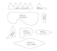 BYYLECL Quilting Rulers and Templates,Reusable Acrylic Cute Animals Template Sewing Ruler Set DIY Sewing Quilting Patterns Patchworks Tool for Dinosaur Patterns 15inch