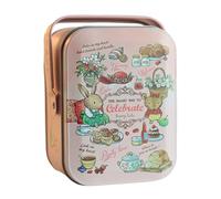 BYYLECL Rabbits Small Rectangular Tin, Candies Tin Box with Handle,Wedding Empty Storage Tins Case Easter Candy Jar for Sweets Chocolate Wrist Box Pink Bunny