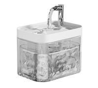 BYYLECL Transparent Automatic Circulating Cat Water Dispenser, 1.5L Quiet Tank Pet Drinking Bowl, USB, for Cats and Small Dogs 16.5x13x12cm