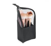 BYYLECL Travel Makeup Brush Bag Zip Storage Bag, Portable Waterproof Stand-Up Makeup Brushes Organizer, Travel Makeup Brush Organiser Case Black