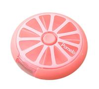 BYYLECL Weekly with Shut Lids Design,Portable Automatic Rotarys Round 7 Days Pill Cases for Vitamins, Supplements & Medicine Pink F