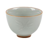 BYYLECL White Porcelain Chinese Teacup, Japanese Ceramic Sake Cups Embossed Tea Cups - 45ml Yasong Teacup