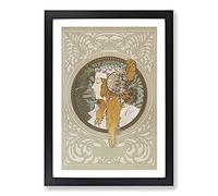 Byzantine by Alphonse Mucha Framed Print | A2 Black Framed Wall Art | Ready to Hang | Modern Nature Picture | Living Room Bedroom Lounge Office