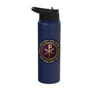 Byzantine Empire Battles Constantinople Chi Rho Symbol Stainless Steel Insulated Water Bottle