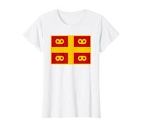 Byzantine Empire Flag Value Graphic T-Shirt, Women, White, M