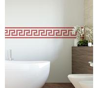 Byzantine Greek Key Wall Border Pattern Stencil, Mosaic Pattern Painting Stencil, Decorative Wall Border - D.I.Y Home Decor (Border Size (HXW) - 10X35CM)