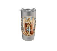 Byzantine Style Angel Round Art Design Stainless Steel Insulated Tumbler