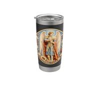 Byzantine Style Angel Round Art Design Stainless Steel Insulated Tumbler