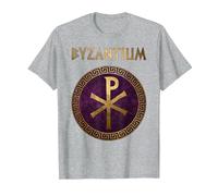 Byzantium Symbol of The Eastern Roman and Byzantine Empire T-Shirt, Men, Heather Grey, Small