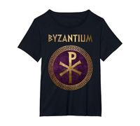 Byzantium Symbol of The Eastern Roman and Byzantine Empire T-Shirt, Women's Plus, Black, 5X