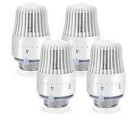 BYZESTY Heating Thermostat Radiator Thermostat Head Heating Controller: Pack of 4 Radiator Valve M30 x 1.5, Heating Thermostat Head, Thermostatic Valve Radiator Replacement Head for Office Home