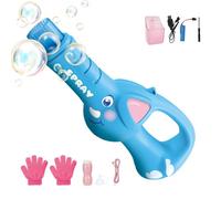 Byzieir Fog Bubble Machine for Kids | Rechargeable Automatic Toy - Bubble Machine with Lights and Music - for Party Beach Summer Play Outdoor Indoor Stage Event