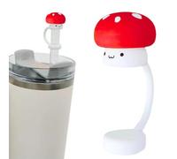 Byzieir Straw Protector Cover | Mushroom Silicone Protector Cover for Straws | Cartoon Straw Tips Lids, Silicone Topper Gift for Boys