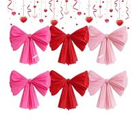 Byzieir Valentines Wall Bow Decorations | Giant Reusable DIY Background,Valentines Day Wall Bow Background,for Bedroom Kitchen Office Classroom