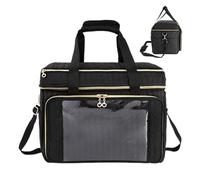 Byzieir Yarn Bag | Adjustable Strap Portable Tote | Large Yarn Holder Case Crocheting Bag | for Home Travel Women Mom Beginners Adults Tools Accessories