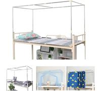 BYZOM Retractable Bed Canopy Support For Single & Double Bed, Universal Mosquito Net Bracket For Student Dormitory, Telescopic Stainless Steel Bed Canopy Frame